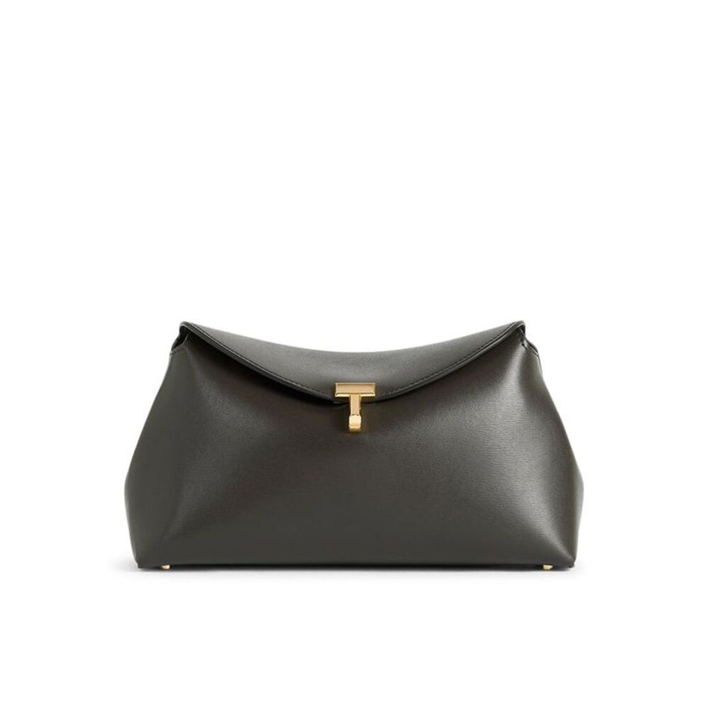 Toteme Women T-Lock Leather Clutch